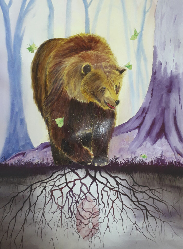 Akwarele Czarna Puma 07